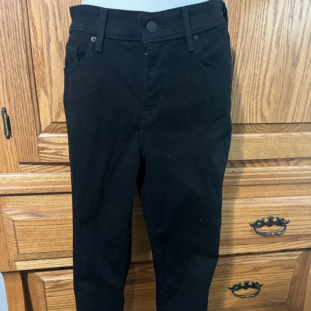 Black Levi Straight Leg Jeans Skinny 6